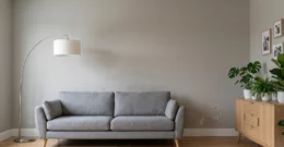 Taches humidité mur salon, un article sur comment faire respirer un mur humide écrit par Actimur.